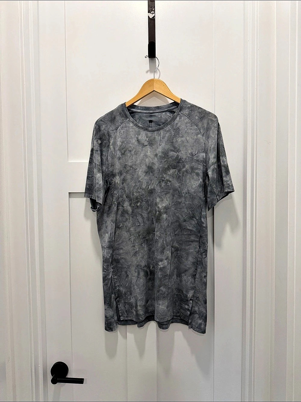 Lululemon Drysense Training Short-Sleeve Shirt Gray Abstract Short Sleeve Tee